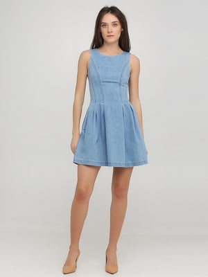 Сукня А-силуету блакитна | 6435007