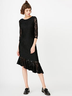 Платье-футляр черное | 6435417
