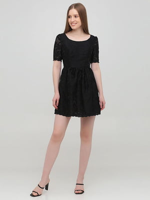Платье-футболка черное | 6435904
