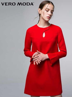 Платье А-силуэта красное | 6435971