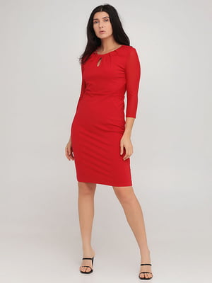 Платье-футляр красное | 6435973