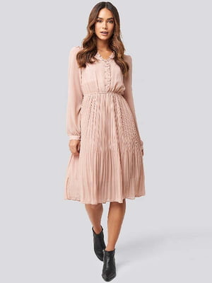 Платье А-силуэта розовое | 6436235