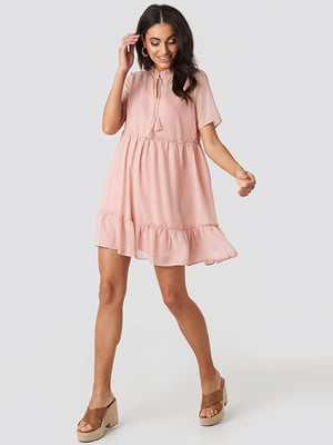 Платье А-силуэта розовое | 6436243