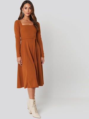 Сукня А-силуету теракотового кольору | 6436368