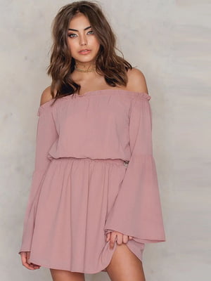 Платье А-силуэта розовое | 6436499