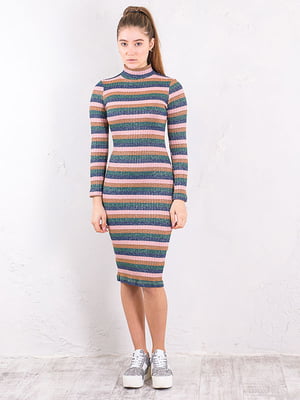 Сукня-світр різнокольорова у смужку | 6436964