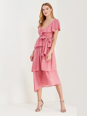 Платье А-силуэта розовое | 6437147
