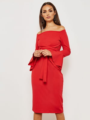 Платье-футляр красное | 6437390