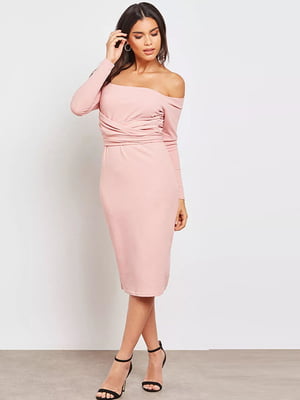 Платье-футляр розовое | 6437399