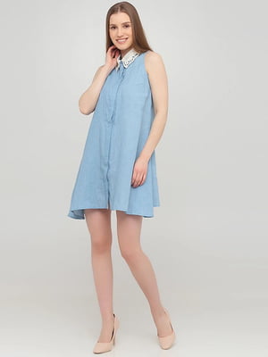 Сукня А-силуету блакитна | 6437680