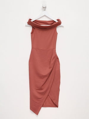 Сукня-футляр теракотового кольору | 6437741