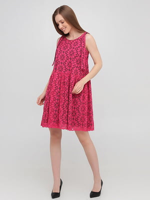 Платье А-силуэта оверсайз розовое | 6438019