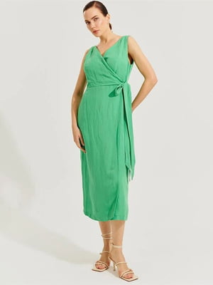 Платье А-силуэта зеленое | 6438126