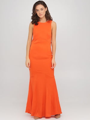 Платье вечернее оранжевое с открытой спиной | 6438302