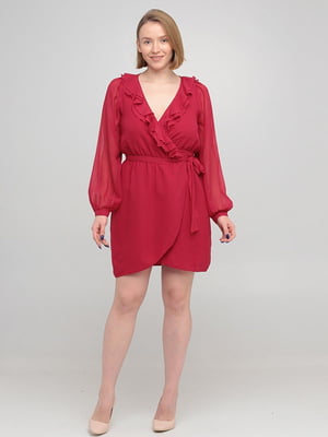 Сукня А-силуету вишневого кольору | 6438305