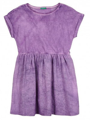 Сукня фіолетова з ефектом потертості | 6438485