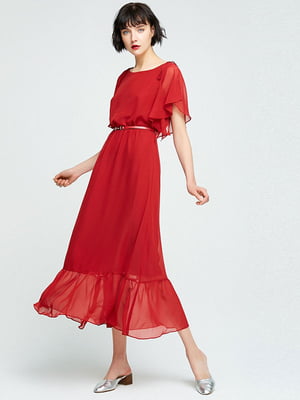Платье А-силуэта красное | 6438596