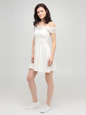 Платье А-силуэта белое | 6439804