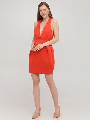 Платье А-силуэта оранжевое | 6440272