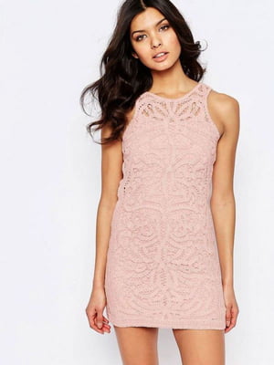 Платье-футляр розовое | 6440365