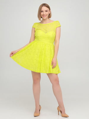 Сукня А-силуету жовта | 6440694