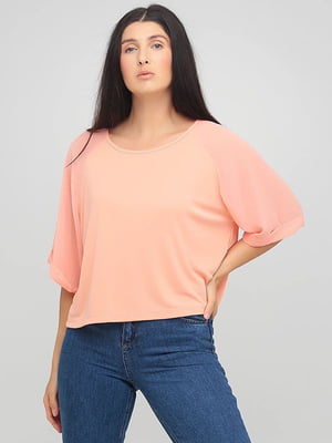 Блуза персикового кольору | 6440777