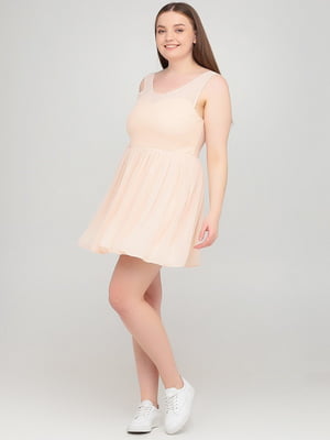 Сукня А-силуету з відкритою спиною рожева | 6440870