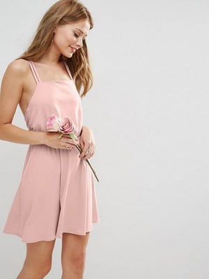 Сукня А-силуету з крепу рожева | 6441050