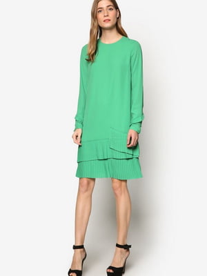 Плиссированное платье зеленое | 6441052