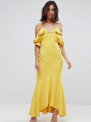 Платье А-силуэта желтое | 6441053