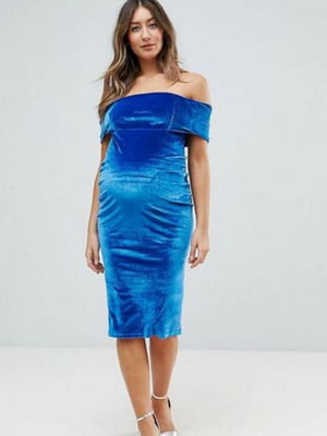 Платье-футляр синее | 6441106