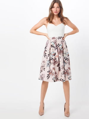 Сукня А-силуету різнокольорова в квітковий принт | 6441133