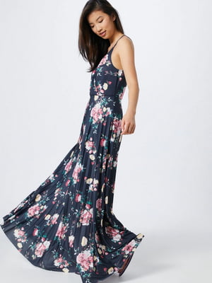 Платье А-силуэта в цветочный принт | 6441151