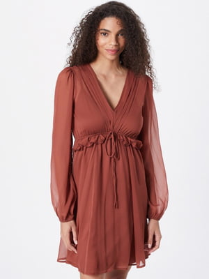 Сукня А-силуету коричнева | 6441181