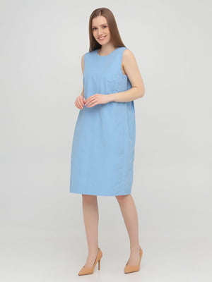 Сукня-футляр блакитна | 6441585