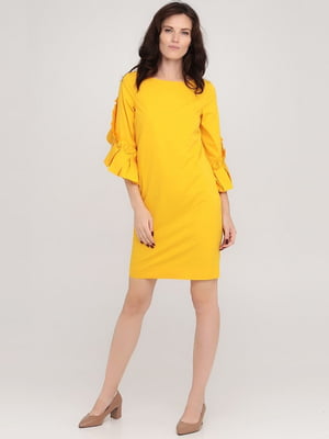 Платье-футляр желтое платье желтое | 6441590