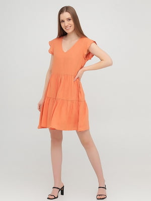 Платье А-силуэта оранжевое | 6442583