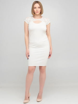 Платье-футляр белое | 6442723