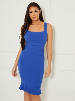Платье-футляр синее | 6445260