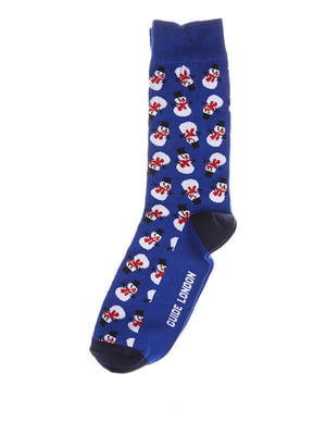Шкарпетки сині з принтом | 6445602