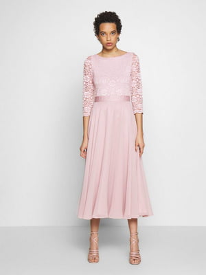 Платье А-силуэта розовое | 6445670