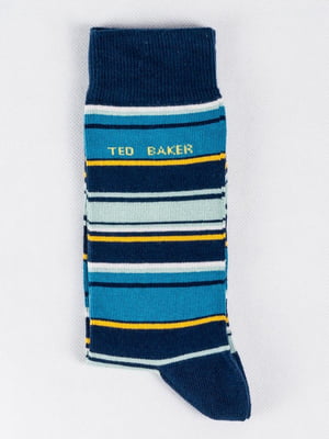 Шкарпетки сині в смужку | 6445741