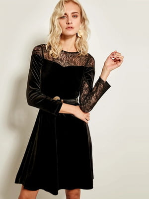Платье А-силуэта черное | 6445765