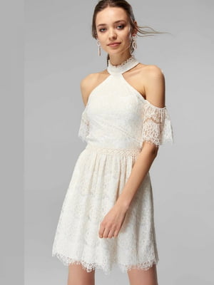 Платье А-силуэта белое | 6445768