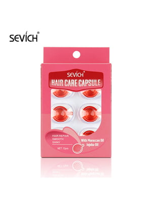 Капсули для глибокого відновлення волосся Sevich (марокканська олія та олія жожоба) червоні 12 капсул | 6447033