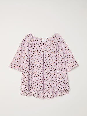Блуза розовая в принт | 6458785