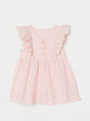 Платье с вышивкой розовое | 6458845