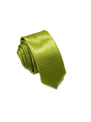 Краватка вузька салатова з блискітками | 6456893