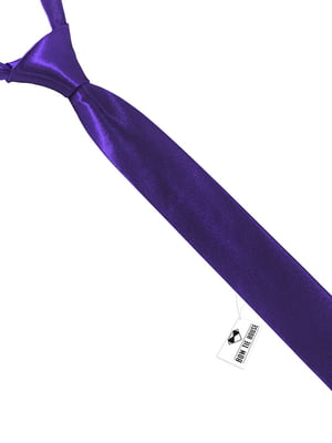 Краватка темно-фіолетова атласна | 6456909
