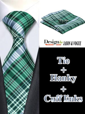 Подарочный набор: галстук, платок и запонки | 6456968